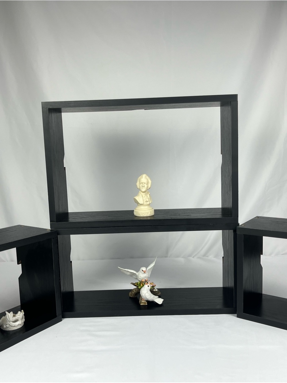 Black Modern Open Wall Shelf Unit - Home Wall Decor